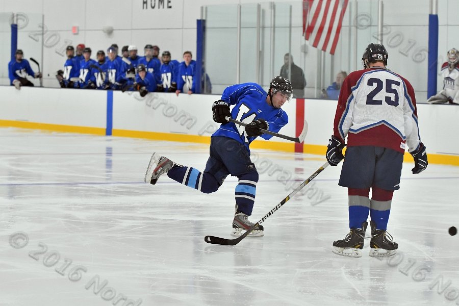 Wheaton College Men\'s Ice Hockey vs Middlesex Community College. - Photo By: KEITH NORDSTROM